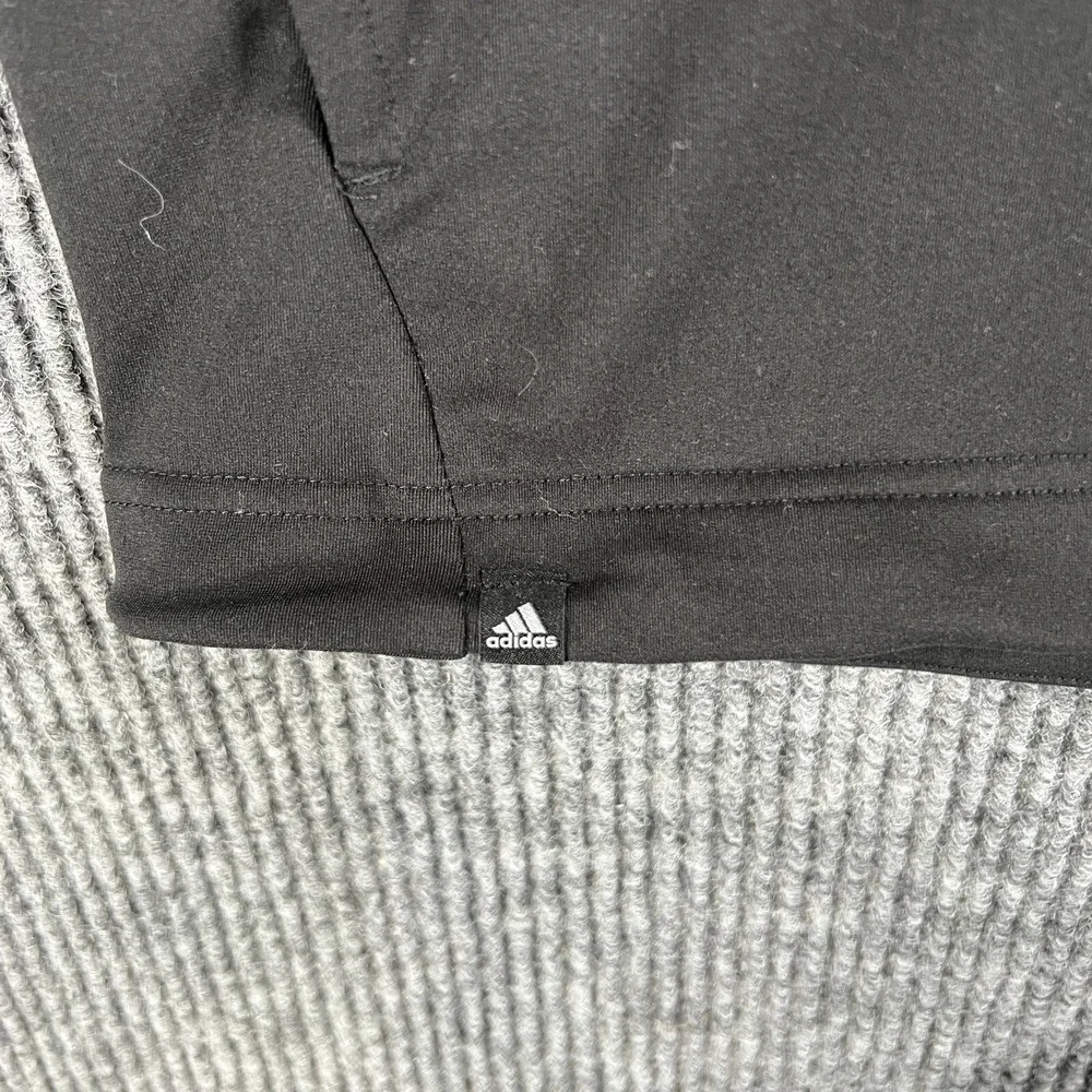 Adidas Pullover Mens Small Black Long Sleeve 1/4 Zip Mock Neck Golf Casual